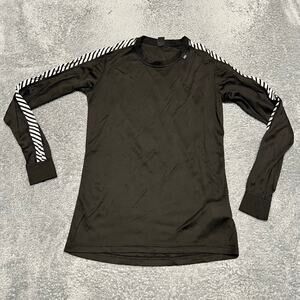 Helly Hansen Shirt Womens Medium LIFA Thermal Pullover Stripe Sleeve Base Layer